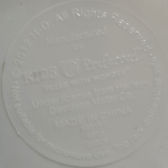 Harley Davidson H-D 2012 Orange White Black Lil' Biker 2 Handle Child Kids Cup - Picture 7 of 7